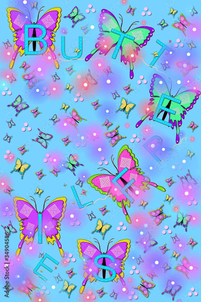 Bling, Butterflies and Bugs Blue