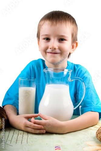 Boy with a milk