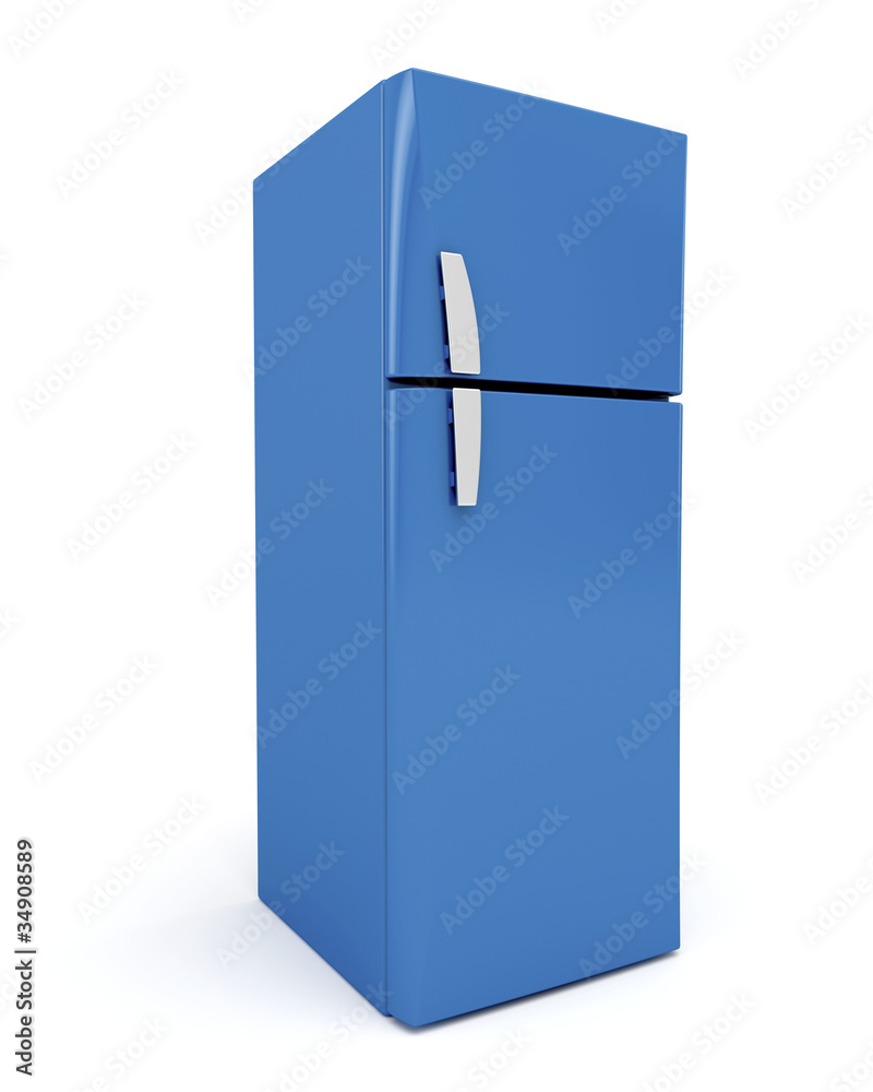 Blue fridge