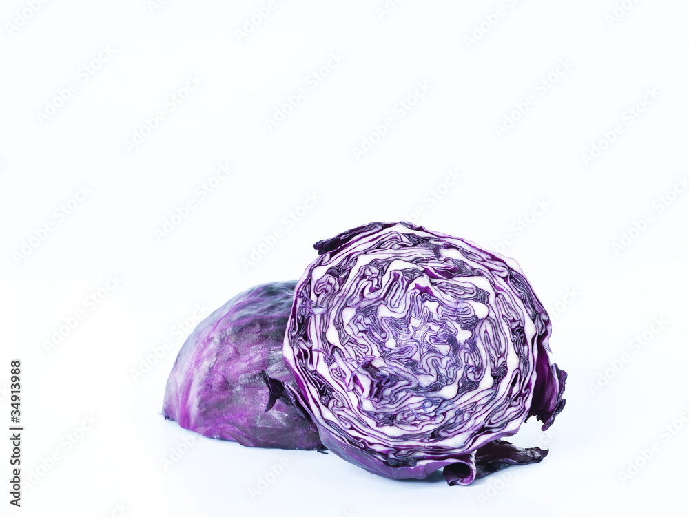 cabbage on white background