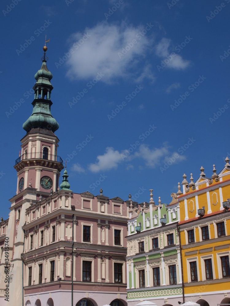 Rathaus und Fasaden in Zamosc - Polen