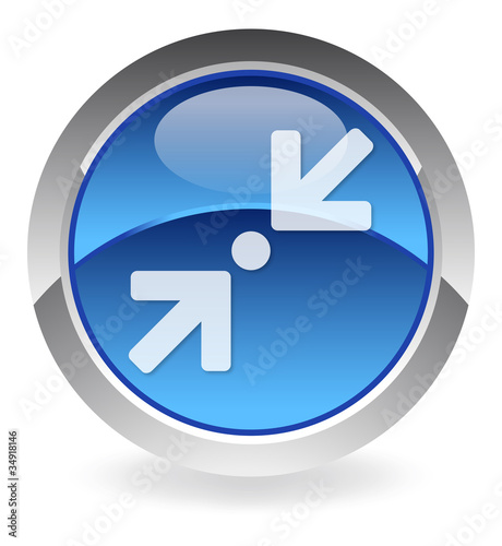 blue vector button "pointer"