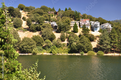 Homes above the lake