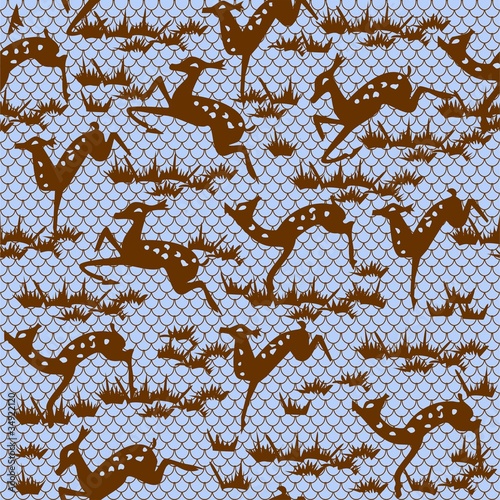 Seamless pattern with animals