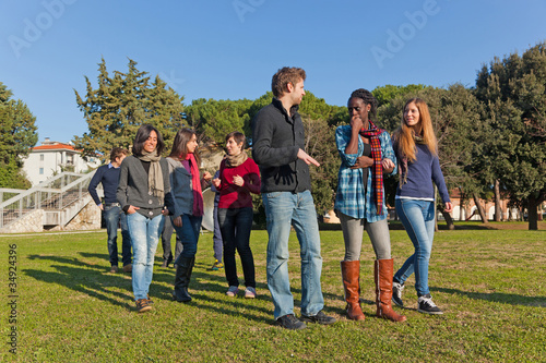 College Students at Park