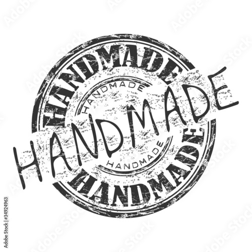 Handmade grunge rubber stamp