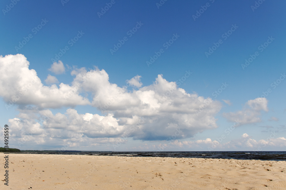Beach, gulf of Riga, Baltic sea.