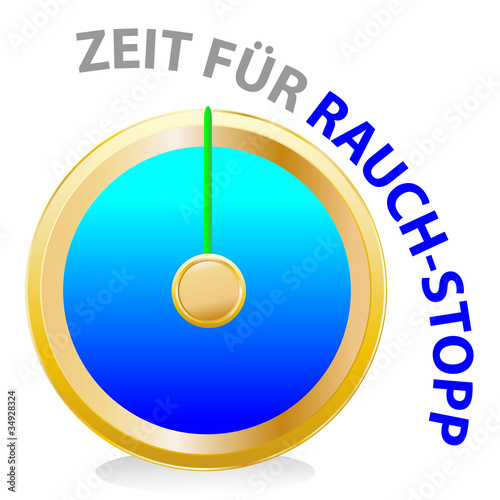 uhr - zeit für rauch-stopp