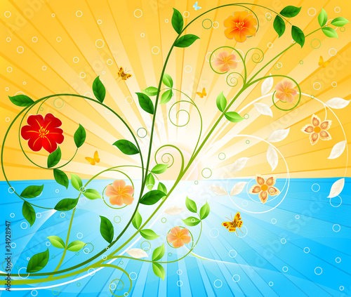 Floral vector background