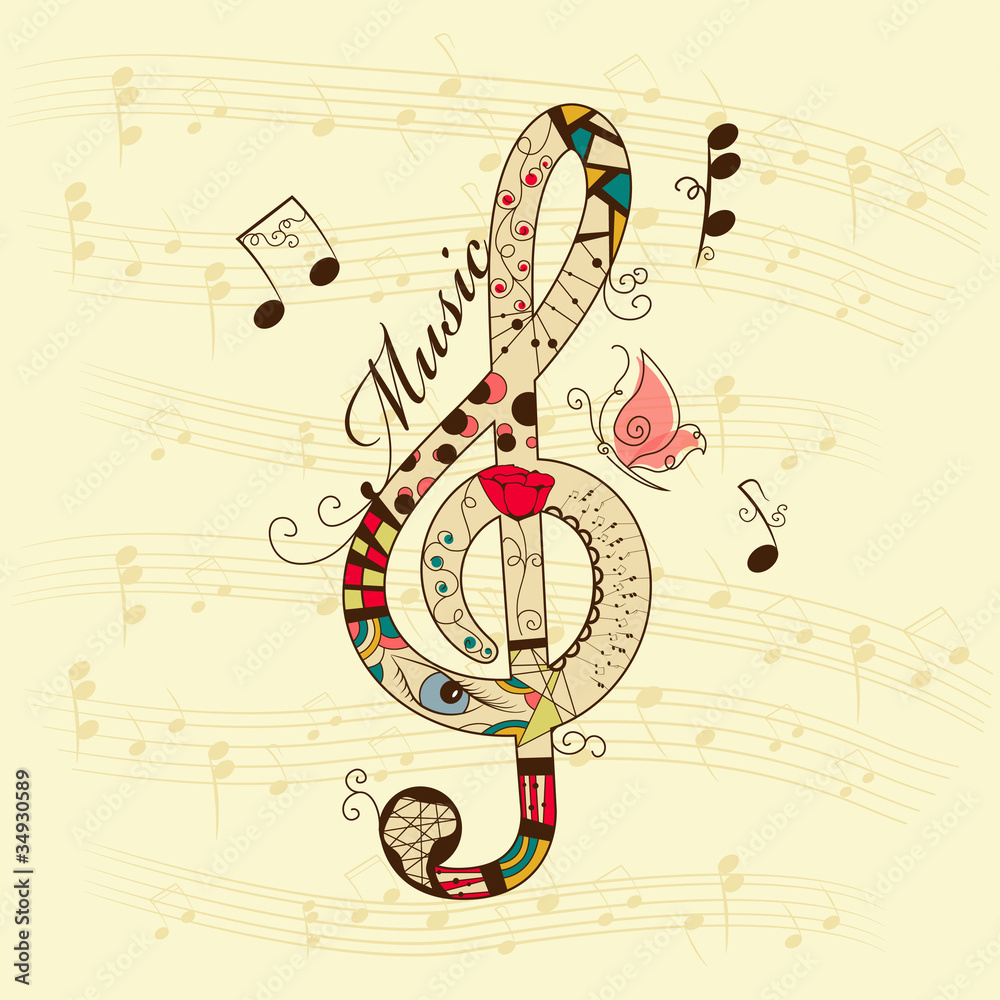 Naklejka premium Musical background