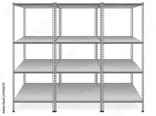 Empty bookshelves