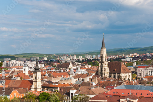Aeral view over Cluj-Napoca, Romania © davidionut