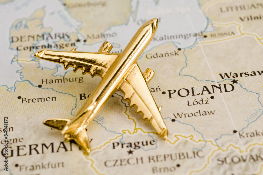 Obraz premium Plane Over Poland