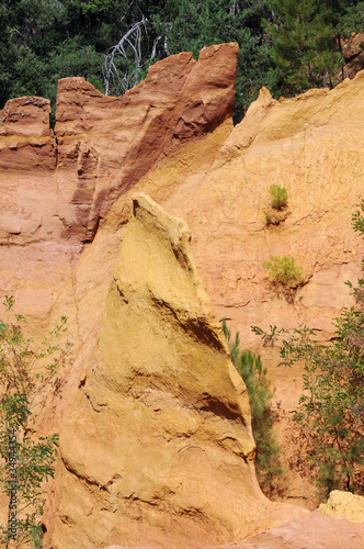 Former ochre quarry in Roussillon, France