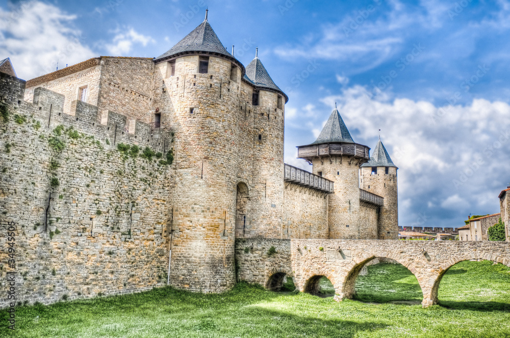 Chateau Comtal at Carcassonne, France