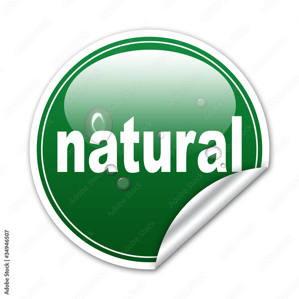 Pegatina natural con gotas de agua con reborde Pegatina natural con gotas de agua con reborde