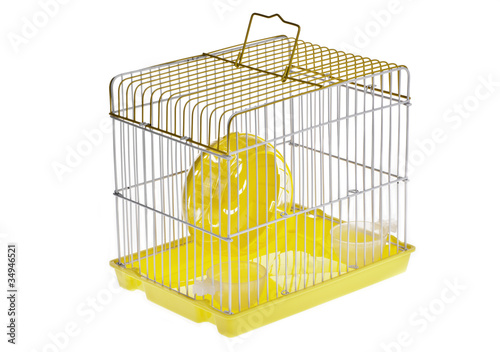Small Yellow Hamster Cage