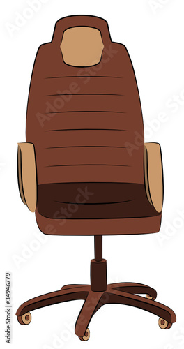 The office chair from imitation leather