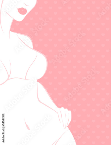 silhouette of beautiful sexy woman