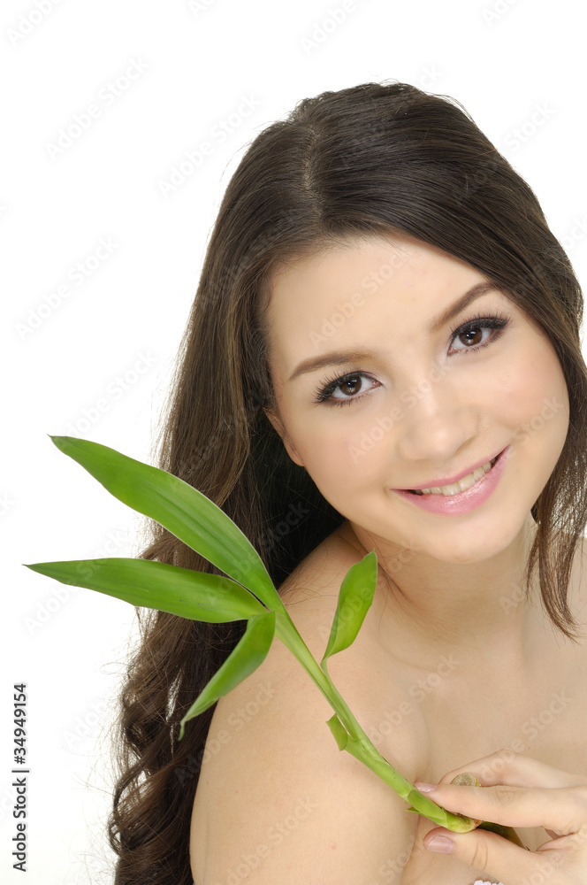 picture of woman with bamboo