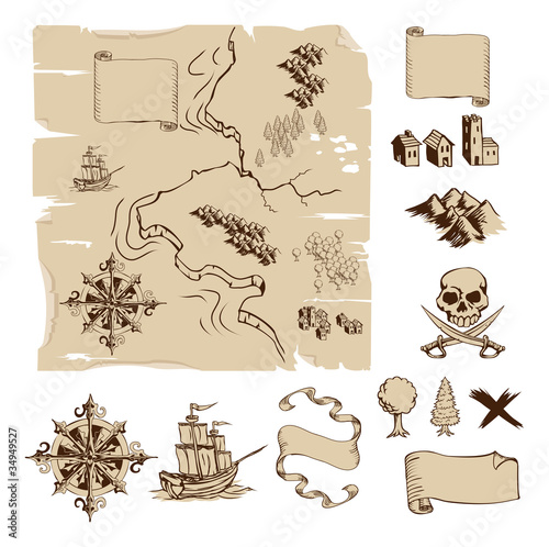 Make your own fantasy or treasure maps