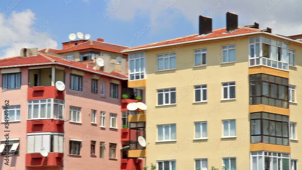 Colorful houses in Istanbul, Turkey Colorful houses in Istanbul, Turkey