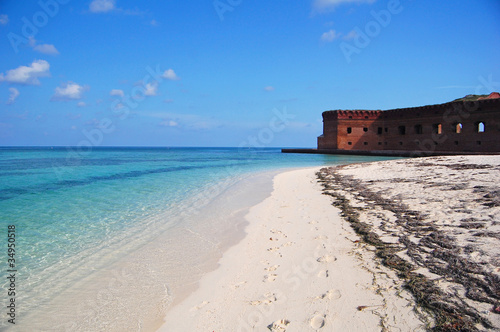 beach at fort jefferson, dry tortugas, florida photo