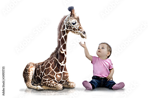 Giraffenkind Menschenkind