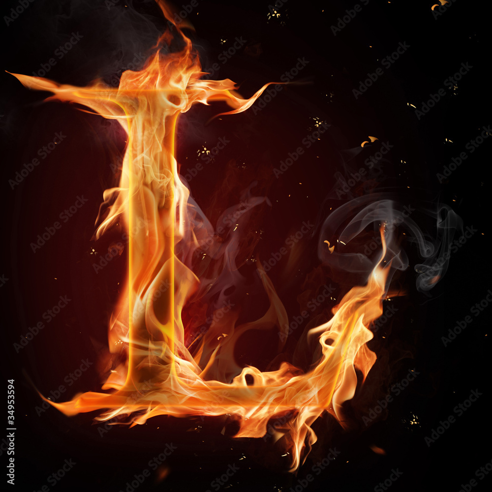 Fototapeta premium Fire letter