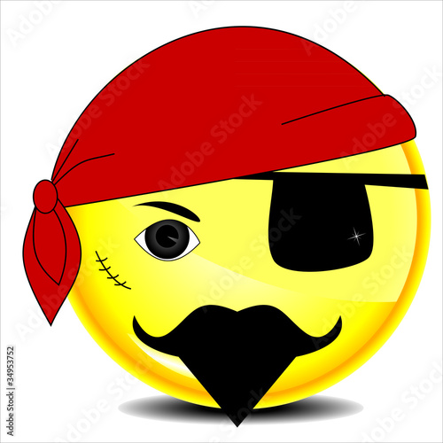pirate sea smile character