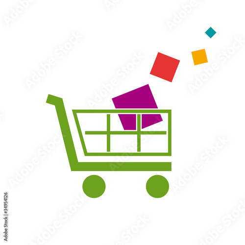 Logo discount. Shopping cart # Vector
