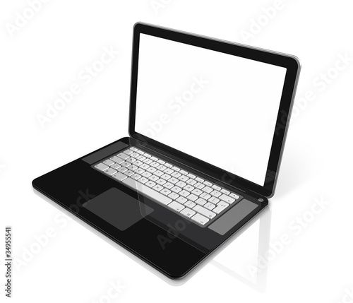 ordinateur portable détouré sur fond blanc