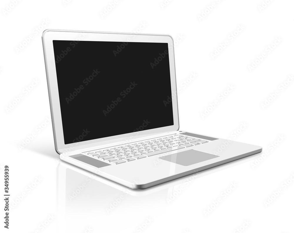 white Laptop computer isolated on white white Laptop computer isolated on white