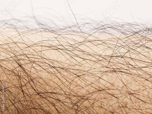 close up of human body hair photo