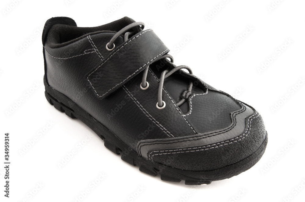 black shoe on white black shoe on white