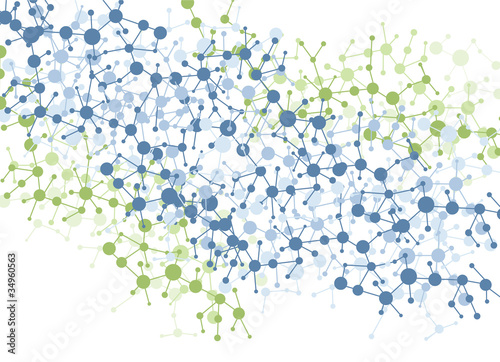 color molecule connection vector background