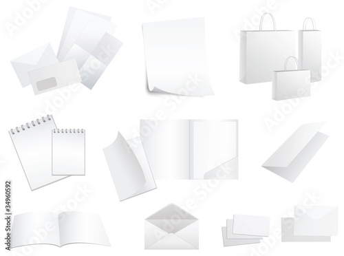white paper products vector