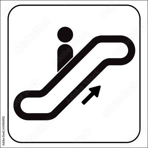 escalator Information signal, vector