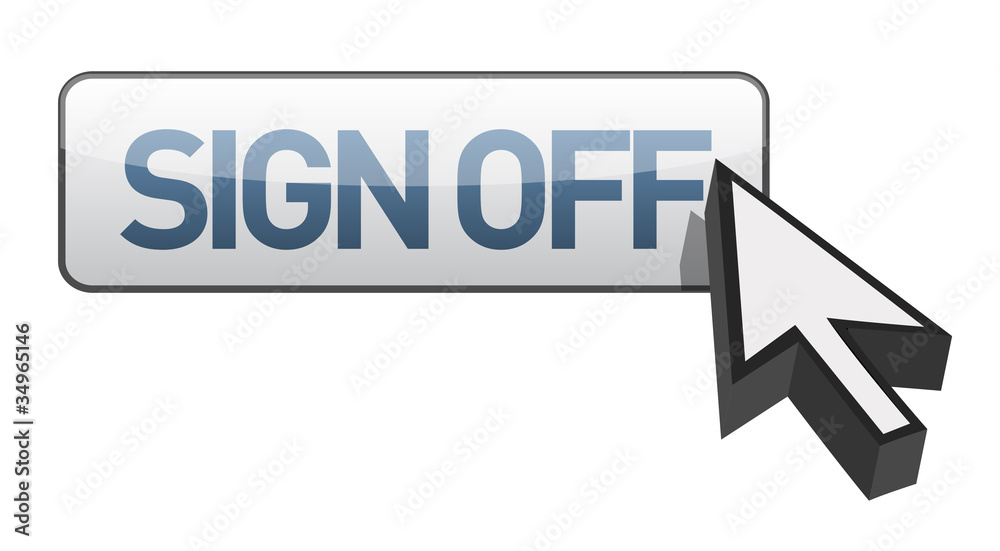 sign off button illustration design sign off button illustration design