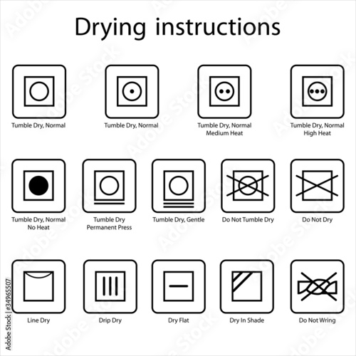 Drying instruction