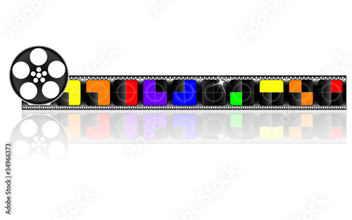 colorful filmstrip; vector photo