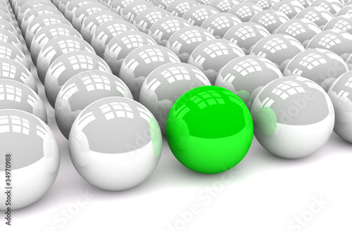 3d leader concept. White ba...