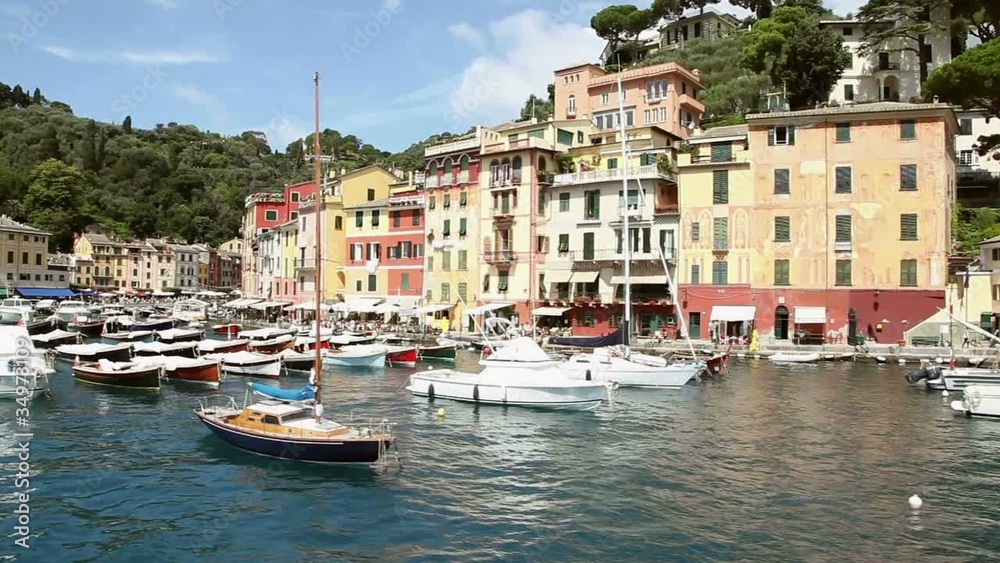santa margherita ligure, italy, with sea and boats santa margherita ligure, italy, with sea and boats