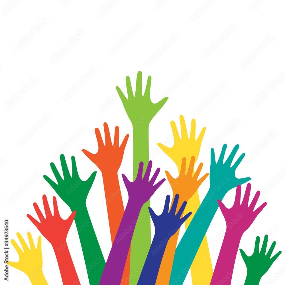 Fototapeta premium hands color_01