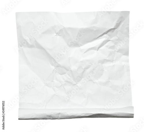 white crumpled curled note paper © Lumos sp
