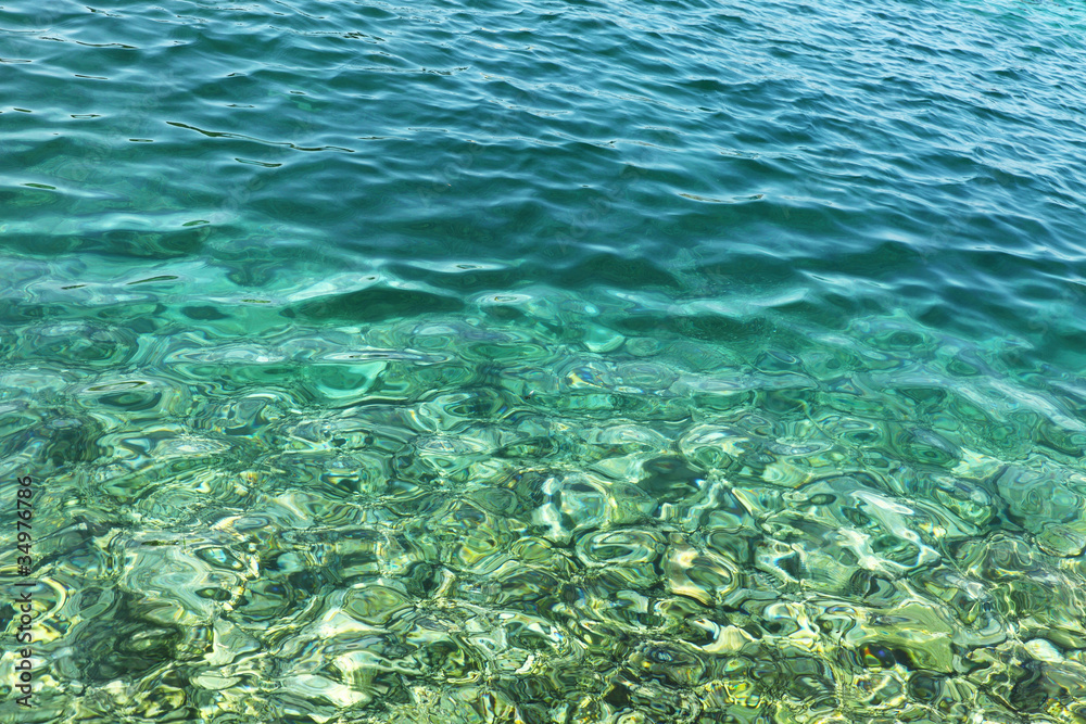 Obraz premium Blue water ripples
