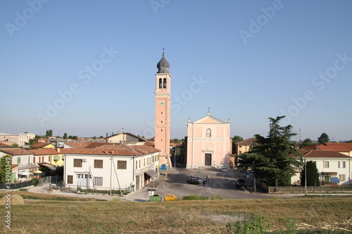 Schilderij op canvas Il paese di Boara Polesine, sulle rive dell'Adige - Rovigo