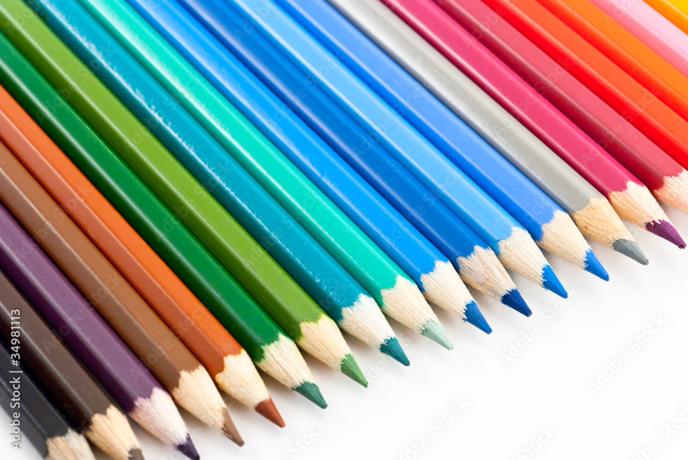 A number of colored pencils A number of colored pencils