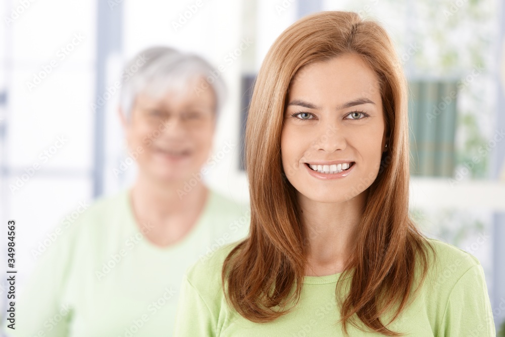 Portrait of attractive young woman smiling Portrait of attractive young woman smiling