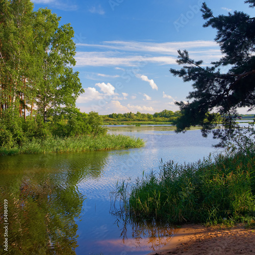 Backwater of the river at the summer evening © Mikhail Markovskiy